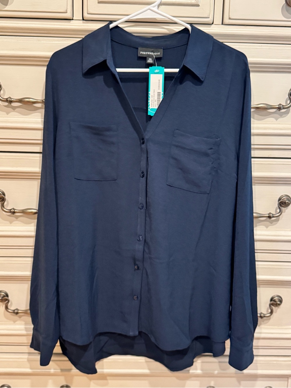 Fortune + Ivy Navy Button-Up Shirt